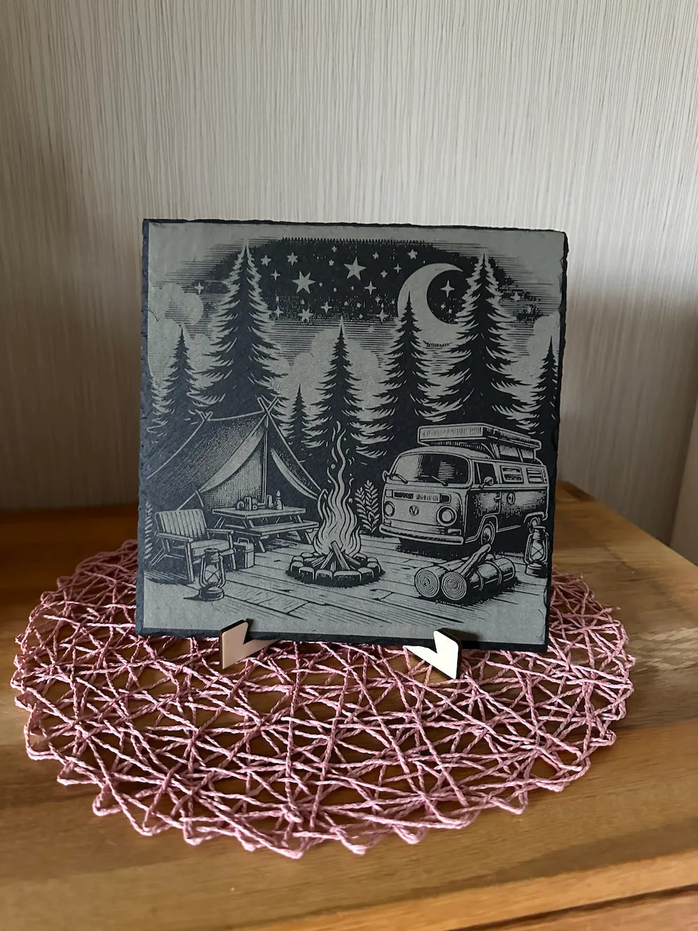 Schieferplatte – Lasergravur