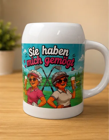Bedruckter Krug ‚Sie haben mich gemögt‘ – Sublimationsdruck